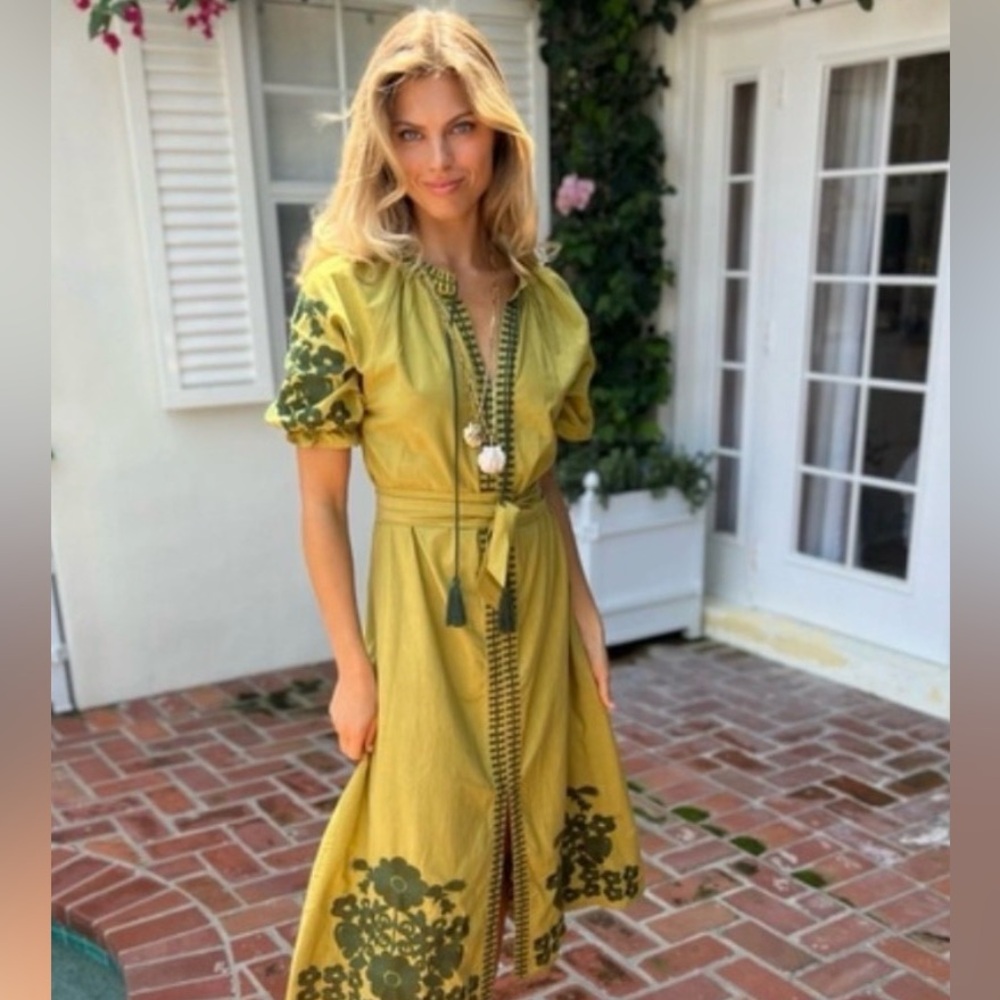 Julia Amory Chartreuse Coatue Dress